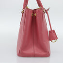 PRADA Galleria Hand Bag Saffiano leather Pink Gold Auth 194716A-4