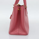PRADA Galleria Hand Bag Saffiano leather Pink Gold Auth 194716A-5
