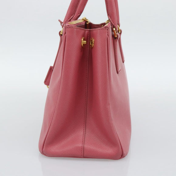 PRADA Galleria Hand Bag Saffiano leather Pink Gold Auth 194716A