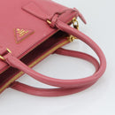 PRADA Galleria Hand Bag Saffiano leather Pink Gold Auth 194716A-7