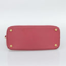 PRADA Galleria Hand Bag Saffiano leather Pink Gold Auth 194716A-9