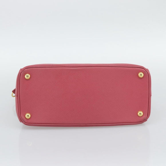 PRADA Galleria Hand Bag Saffiano leather Pink Gold Auth 194716A