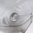 TIFFANY&Co. Tote Bag Suede Turquoise Blue Silver Auth 194717A-10