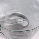 TIFFANY&Co. Tote Bag Suede Turquoise Blue Silver Auth 194717A-11