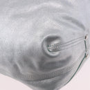 TIFFANY&Co. Tote Bag Suede Turquoise Blue Silver Auth 194717A-12