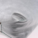 TIFFANY&Co. Tote Bag Suede Turquoise Blue Silver Auth 194717A-13