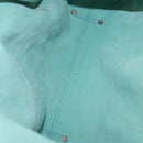 TIFFANY&Co. Tote Bag Suede Turquoise Blue Silver Auth 194717A-15