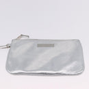TIFFANY&Co. Tote Bag Suede Turquoise Blue Silver Auth 194717A-18