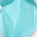TIFFANY&Co. Tote Bag Suede Turquoise Blue Silver Auth 194717A-20