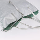 TIFFANY&Co. Tote Bag Suede Turquoise Blue Silver Auth 194717A-6