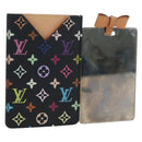 LOUIS VUITTON Monogram Multicolor Etui Hand Mirror Black M92651 LV Auth 194718V-1