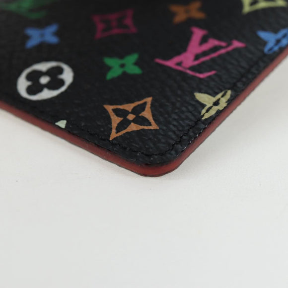 LOUIS VUITTON Monogram Multicolor Etui Hand Mirror Black M92651 LV Auth 194718V