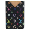 LOUIS VUITTON Monogram Multicolor Etui Hand Mirror Black M92651 LV Auth 194718V-2