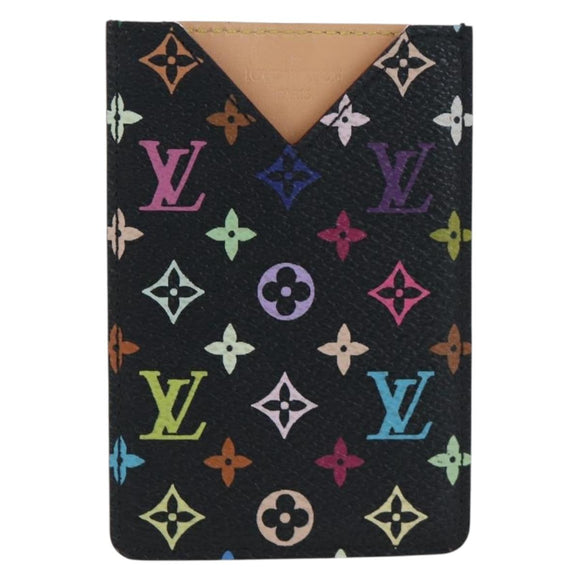 LOUIS VUITTON Monogram Multicolor Etui Hand Mirror Black M92651 LV Auth 194718V