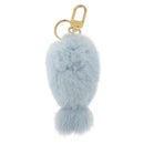 LOUIS VUITTON Porte Cles LV Seal Bag Charm Fur Light Blue M00550 LV Auth 194719M-3
