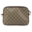 GUCCI GG Supreme Shoulder Bag PVC Beige Gold 97 02 068 Auth 194731-3