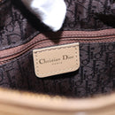 Christian Dior Lady Dior Canage Hand Bag Patent leather Beige Gold Auth 194732V-16