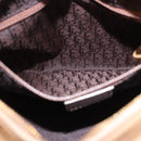 Christian Dior Lady Dior Canage Hand Bag Patent leather Beige Gold Auth 194732V-21
