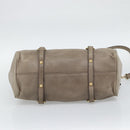 Miu Miu Hand Bag Leather 2way Brown Gold Auth 194733V-11