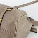 Miu Miu Hand Bag Leather 2way Brown Gold Auth 194733V-12