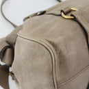Miu Miu Hand Bag Leather 2way Brown Gold Auth 194733V-15