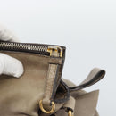 Miu Miu Hand Bag Leather 2way Brown Gold Auth 194733V-16