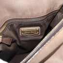 Miu Miu Hand Bag Leather 2way Brown Gold Auth 194733V-18