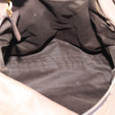 Miu Miu Hand Bag Leather 2way Brown Gold Auth 194733V-19