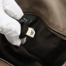 Miu Miu Hand Bag Leather 2way Brown Gold Auth 194733V-24