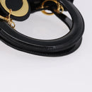 Christian Dior Lady Dior Canage Hand Bag Patent leather Black Gold Auth 194734V-8