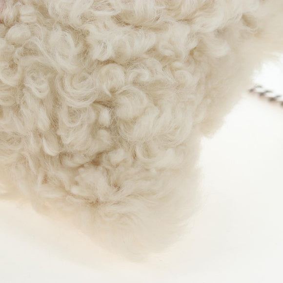 Miu Miu Chain Shoulder Bag fur Pink Silver Auth 194738V