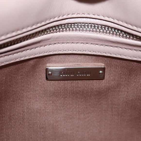 Miu Miu Chain Shoulder Bag fur Pink Silver Auth 194738V