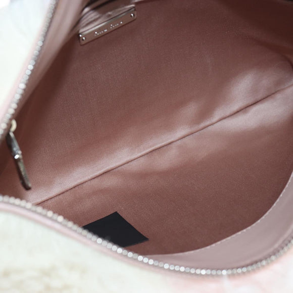 Miu Miu Chain Shoulder Bag fur Pink Silver Auth 194738V