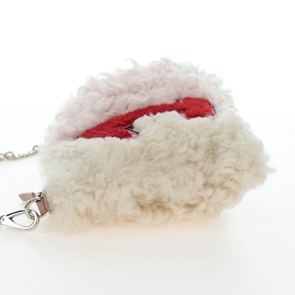 Miu Miu Chain Shoulder Bag fur Pink Silver Auth 194738V