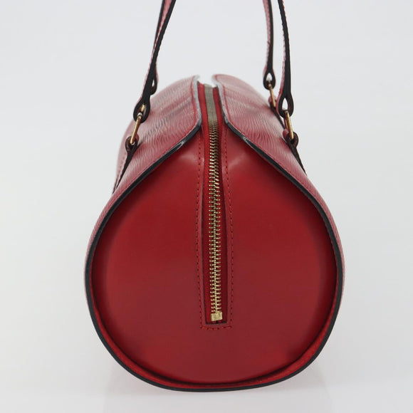 LOUIS VUITTON Epi Soufflot Hand Bag Red M52227 LV Auth 194739