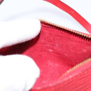 LOUIS VUITTON Epi Soufflot Pouch Accessory Pouch Red LV Auth 194740-16