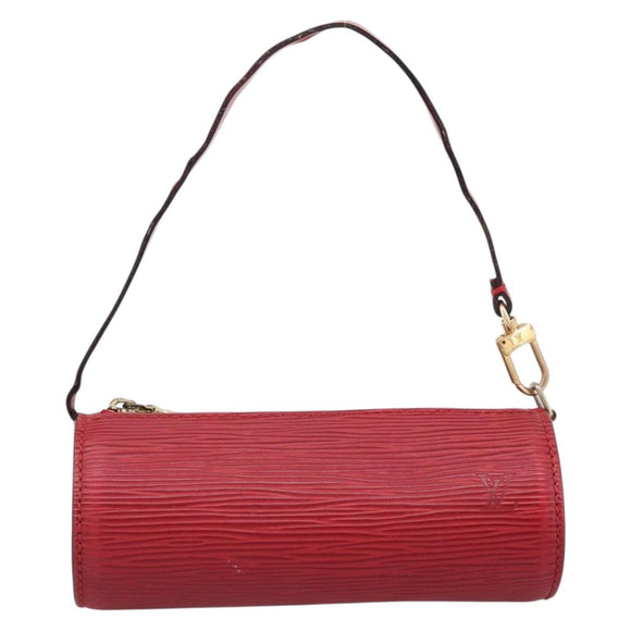 LOUIS VUITTON Epi Soufflot Pouch Accessory Pouch Red LV Auth 194740