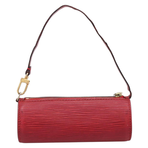 LOUIS VUITTON Epi Soufflot Pouch Accessory Pouch Red LV Auth 194740