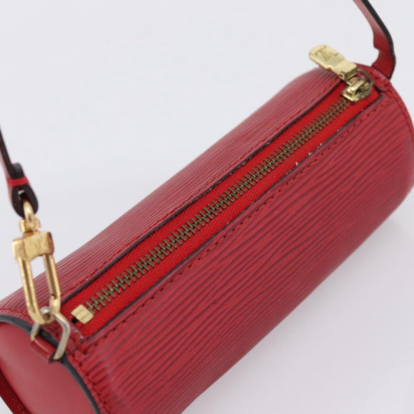 LOUIS VUITTON Epi Soufflot Pouch Accessory Pouch Red LV Auth 194740