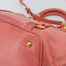 Miu Miu Hand Bag Leather 2way Pink Gold Auth 194741V-17