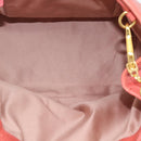 Miu Miu Hand Bag Leather 2way Pink Gold Auth 194741V-11