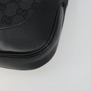 GUCCI GG Canvas Jackie Hand Bag Black Silver 001 3306 Auth 194743V-10