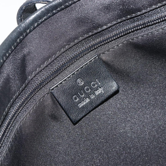 GUCCI GG Canvas Jackie Hand Bag Black Silver 001 3306 Auth 194743V
