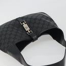 GUCCI GG Canvas Jackie Hand Bag Black Silver 001 3306 Auth 194743V-6