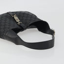 GUCCI GG Canvas Jackie Hand Bag Black Silver 001 3306 Auth 194743V-7
