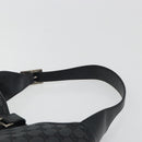 GUCCI GG Canvas Jackie Hand Bag Black Silver 001 3306 Auth 194743V-8