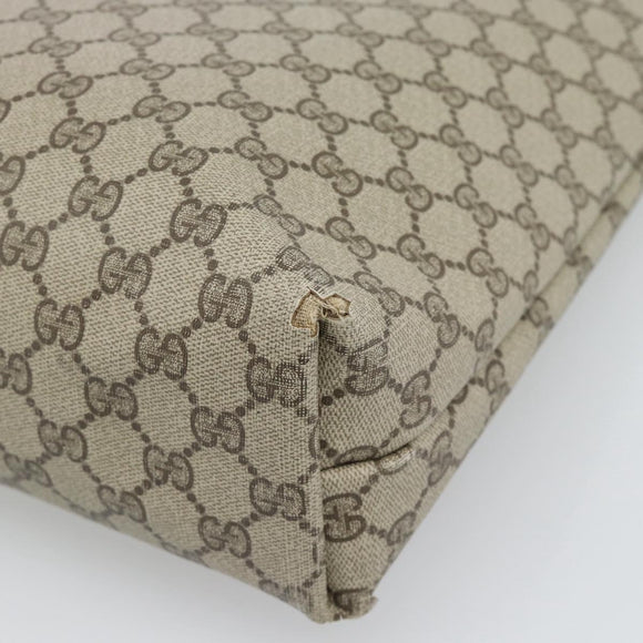 GUCCI GG Supreme Web Sherry Line Tote Bag PVC Beige Gold 40 02 003 Auth 194744