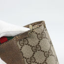 GUCCI GG Supreme Web Sherry Line Tote Bag PVC Beige Gold 40 02 003 Auth 194744-15