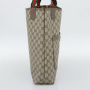 GUCCI GG Supreme Web Sherry Line Tote Bag PVC Beige Gold 40 02 003 Auth 194744-4