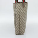 GUCCI GG Supreme Web Sherry Line Tote Bag PVC Beige Gold 40 02 003 Auth 194744-5